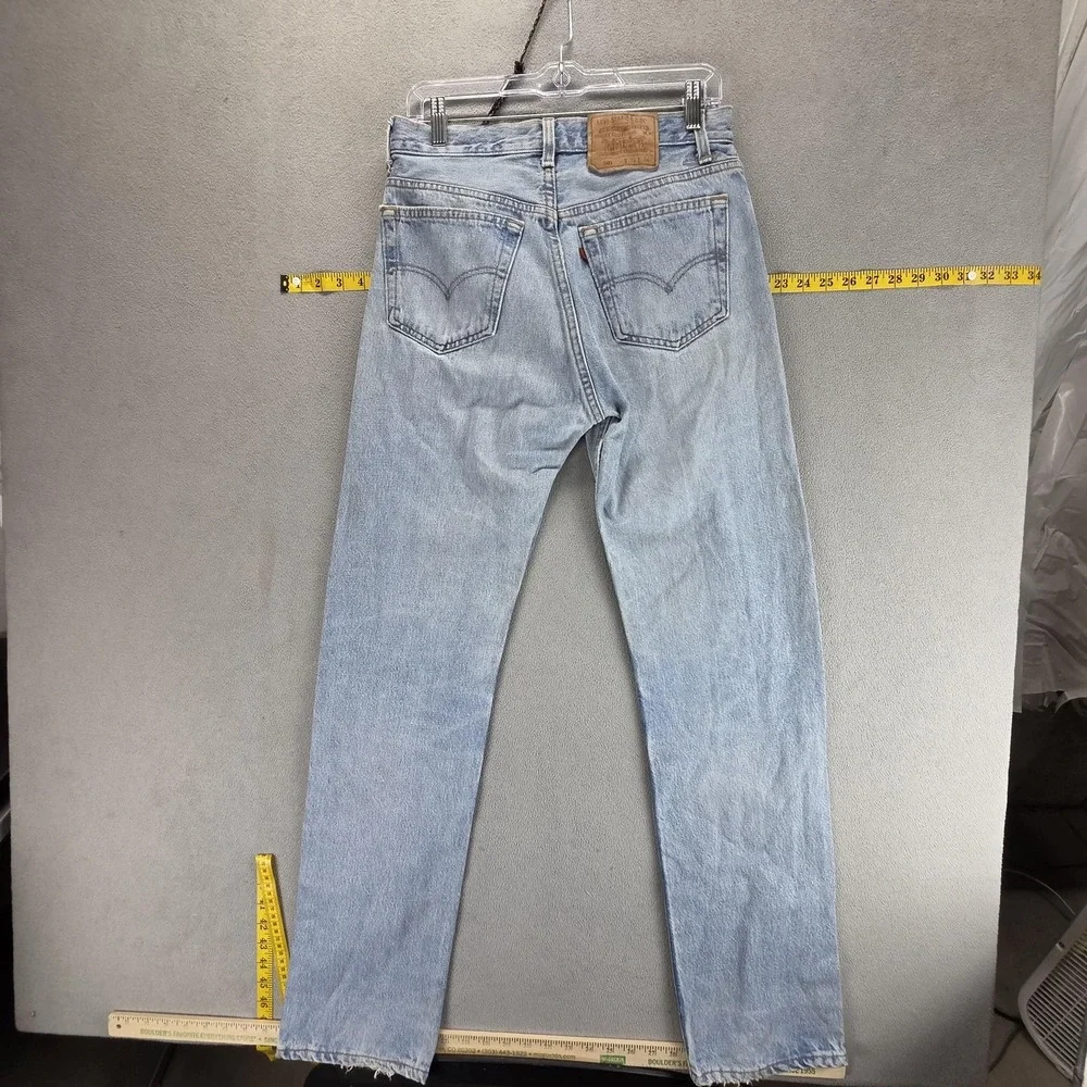 Vintage Levis 501 Jeans Mens 31x34 Blue Regular Straight Button Fly Made In USA